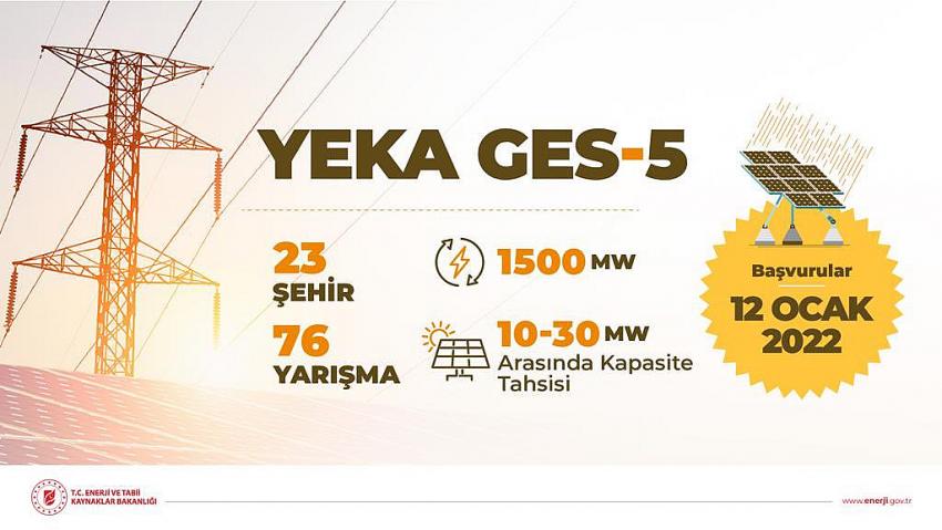 YEKA GES-5 İhale Duyurusu Resmî Gazete’de Yayımlandı 